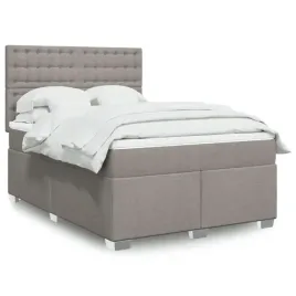 vidaxl-lozko-kontynentalne-z-materacem-taupe-tkanina-140x200-cm