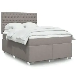 vidaxl-lozko-kontynentalne-z-materacem-taupe-tkanina-140x200-cm