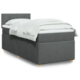 vidaxl-lozko-kontynentalne-z-materacem-ciemnoszara-tkanina-90x190-cm