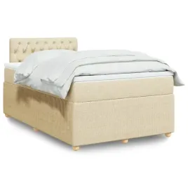vidaxl-lozko-kontynentalne-z-materacem-kremowe-120x190-cm-tkanina