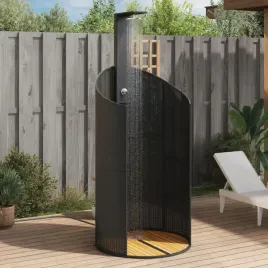 vidaxl-prysznic-ogrodowy-czarny-100x100x2415cm-polirattan-i-akacja