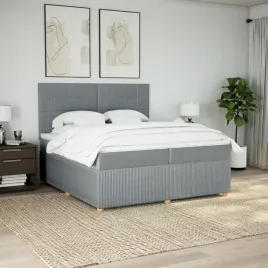 vidaxl-lozko-kontynentalne-z-materacem-jasnoszare-tkanina-200x200-cm