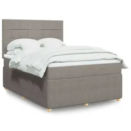 vidaxl-lozko-kontynentalne-z-materacem-taupe-tkanina-160x200-cm