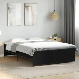 vidaxl-rama-lozka-czarna-135x190-cm-material-drewnopochodny-i-metal