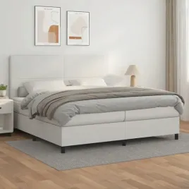 vidaxl-lozko-kontynentalne-z-materacem-biale-ekoskora-200x200-cm