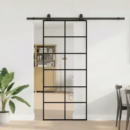 vidaxl-drzwi-przesuwne-z-zestawem-okuc-czarne-90x205-cm-esg-szklo