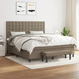 vidaxl-lozko-kontynentalne-z-materacem-taupe-tkanina-180x200-cm