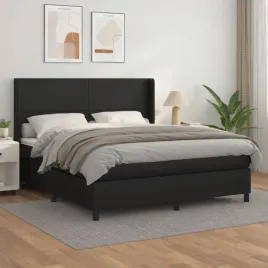vidaxl-lozko-kontynentalne-z-materacem-czarne-ekoskora-160x200-cm