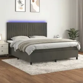 vidaxl-lozko-kontynentalne-z-materacem-i-led-szary-aksamit-180x200cm