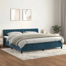 vidaxl-lozko-kontynentalne-z-materacem-niebieskie-aksamit-200x200cm