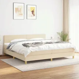 vidaxl-lozko-kontynentalne-z-materacem-kremowe-tkanina-200x200-cm