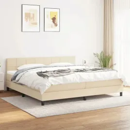vidaxl-lozko-kontynentalne-z-materacem-kremowe-tkanina-200x200-cm