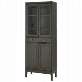 ikea-idanas-witryna-ciemnobrazowy-bejca-81x39x211-cm