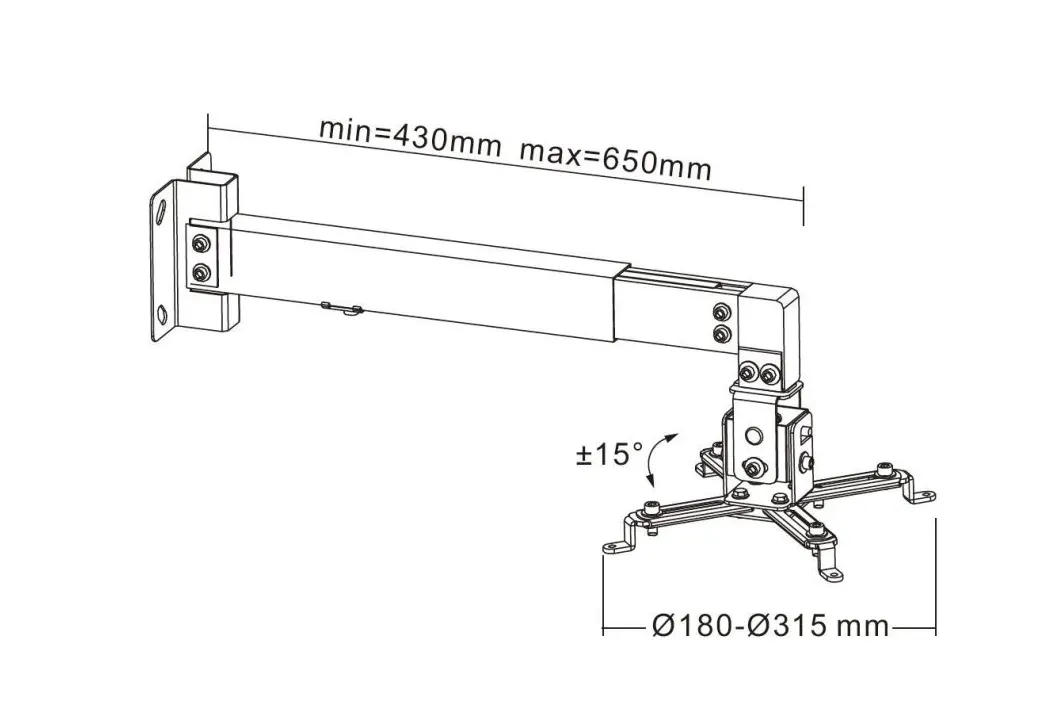 uchwyt-scienny-sufitowy-cabletech-uch0148-do-projektora