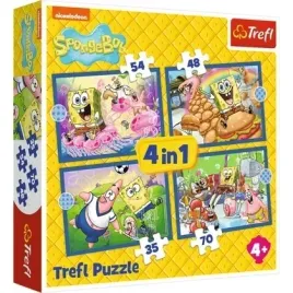 puzzle-4w1-podwodne-zycie-spongeboba-trefl-trefl