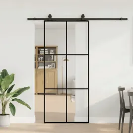 vidaxl-drzwi-przesuwne-z-zestawem-okuc-czarne-90x205-cm-esg-szklo