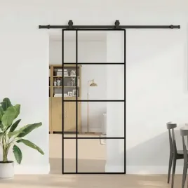 vidaxl-drzwi-przesuwne-z-zestawem-okuc-czarne-90x205-cm-esg-szklo