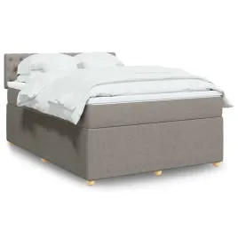 vidaxl-lozko-kontynentalne-z-materacem-taupe-tkanina-140x200-cm