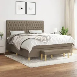 vidaxl-lozko-kontynentalne-z-materacem-taupe-tkanina-180x200-cm
