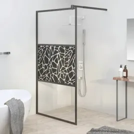 vidaxl-scianka-prysznicowa-100x195cm-szklo-esg-wzor-kamieni-czarny