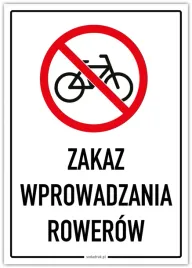 zakaz-wprowadzania-rowerow-tabliczka-a5