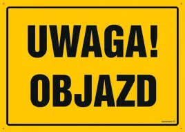 tablica-oa002-uwaga-objazd-350x250-mm-bn-plyta-zolta-06mm