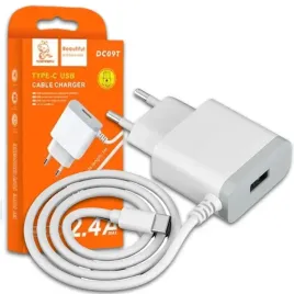 denmen-biala-ladowarka-sieciowa-usb-kabel-typ-c-dc09t-w