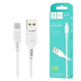 kabel-usb-micro-denmen-bialy-2-4a-1m-d01v
