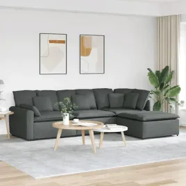 vidaxl-sofa-modulowa-z-podnozkiem-i-poduszkami-tkanina-ciemnoszara
