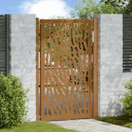 vidaxl-brama-ogrodowa-105x155-cm-stal-nierdzewna-wzor-sladu