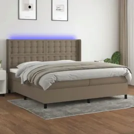 vidaxl-lozko-kontynentalne-z-materacem-taupe-200-x-200-cm-tkanina