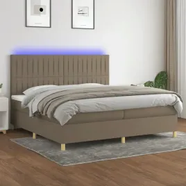 vidaxl-lozko-kontynentalne-z-materacem-taupe-200-x-200-cm-tkanina