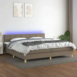 vidaxl-lozko-kontynentalne-z-materacem-taupe-200-x-200-cm-tkanina