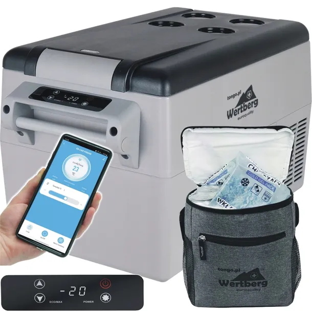 lodówka zamrażarka turystyczna -20°C 12V/24V|230V bluetooth Tuya torba cool