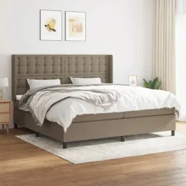 vidaxl-lozko-kontynentalne-z-materacem-taupe-tkanina-200x200-cm