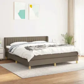 vidaxl-lozko-kontynentalne-z-materacem-taupe-tkanina-200x200-cm
