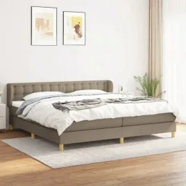 vidaxl-lozko-kontynentalne-z-materacem-taupe-tkanina-200x200-cm