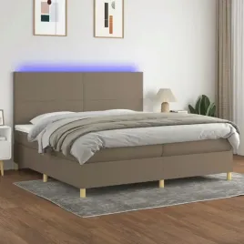 vidaxl-lozko-kontynentalne-z-materacem-taupe-200-x-200-cm-tkanina