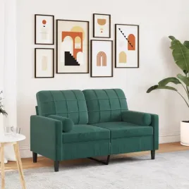 vidaxl-2-osobowa-sofa-z-poduszkami-ciemnozielona-120-cm-aksamit