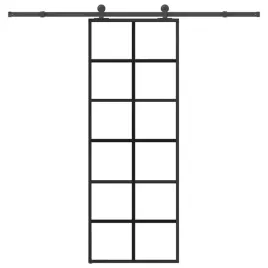 vidaxl-drzwi-przesuwne-z-osprzetem-szklo-esg-i-aluminium-76x205-cm