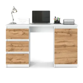 Zdjęcie produktu Biurko BIALE WOTAN 120cm Biurko szkolne 3 szuflad Stolik dla dziecka