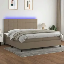 vidaxl-lozko-kontynentalne-z-materacem-taupe-200-x-200-cm-tkanina