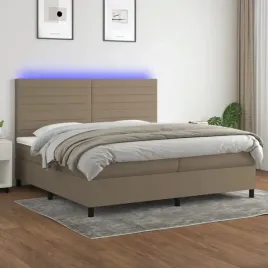 vidaxl-lozko-kontynentalne-z-materacem-taupe-200-x-200-cm-tkanina