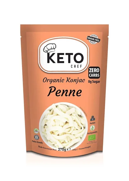 MAKARON (KONJAC) PENNE BEZGLUTENOWY BIO 270 g (200 g) - KETO CHEF (BETTER