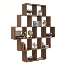 regal-na-ksiazki-wiszacy-scienny-polka-do-salonu-na-sciane-nr-100-orzech