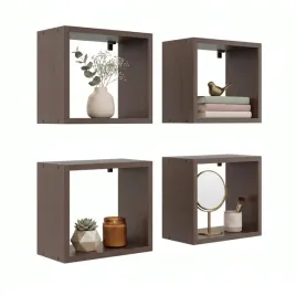 polka-na-ksiazki-scienna-wiszaca-regal-do-salonu-zestaw-4-szt-nr-30-wenge