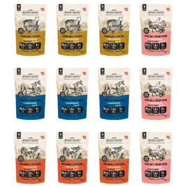 wiejska-zagroda-mix-4-smakow-kurczak-kon-jagniecina-wolowina-kot-12x100g