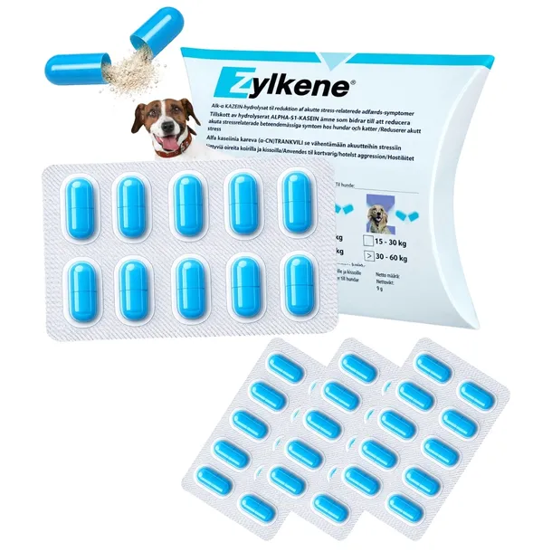 Zylkene 225 mg na stres lęk uspokojenie dla psa 10-30 kg 30 kapsułek