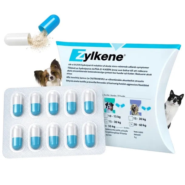Vetoquinol Zylkene 75mg Na stres lęk pies kot 10 kaps