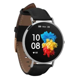 smartwatch-garett-verona-srebrno-czarny-skorzany-pasek